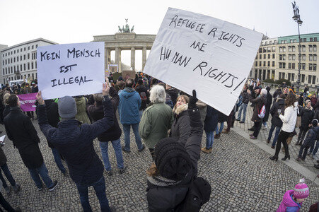 Protest gegen Trump-Politik in Berlin