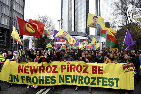 Kurden-Demonstration in Frankfurt