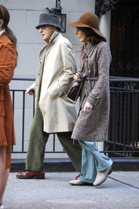 Woody Allen bei Dreharbeiten in New York