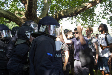 Demonstration für das Bleiberecht der Flüchtlinge aus der Gerhart-Hauptmann-Schule, Berlin