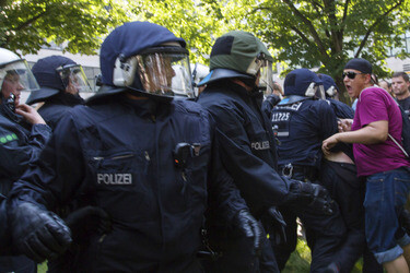 Demonstration für das Bleiberecht der Flüchtlinge aus der Gerhart-Hauptmann-Schule, Berlin