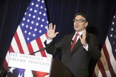 Vorwahlkampfveranstaltung von Rick Perry in New York