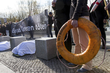 Campact-Aktion 'Europas Grenzen töten', Berlin