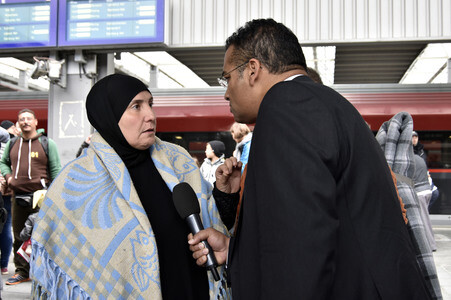 Ankunft der Flüchtlinge am Hauptbahnhof München