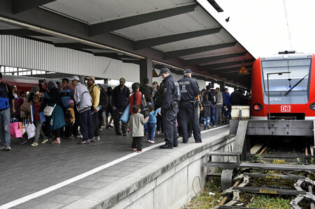 Ankunft der Flüchtlinge am Hauptbahnhof München