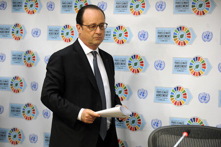 Francois Hollande Pressekonferenz bei der UN in New York