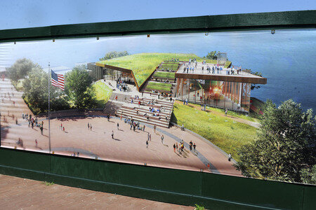 Pressetermin  zu den Bauarbeiten am Statue of Liberty Museum in New York