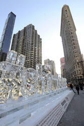'Shameless' Eisskulptur, New York