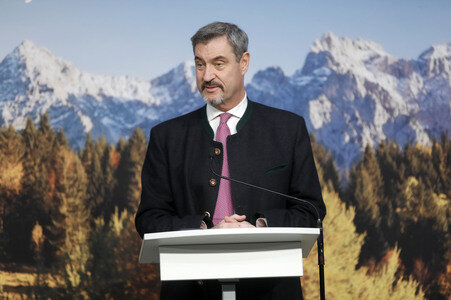 Pressekonferenz von Markus Söder in München