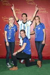 Enthüllung der Wachsfigur von Lionel Messi im Madame Tussauds Berlin