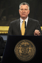 Bill de Blasio Pressekonferenz, New York