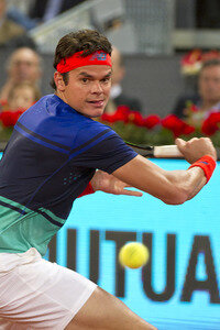 Tennis Match Novak Djokovic vs Milos Raonic in Madrid