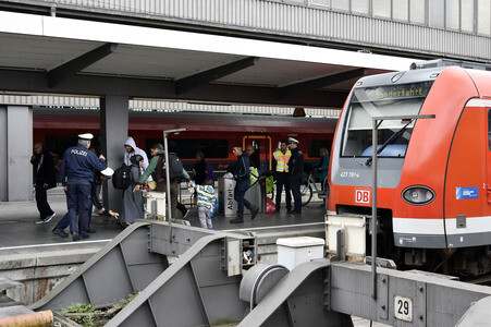 Ankunft der Flüchtlinge am Hauptbahnhof München