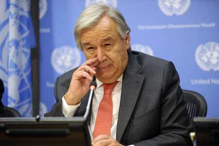 UN-Pressekonferenz mit António Guterres in New York