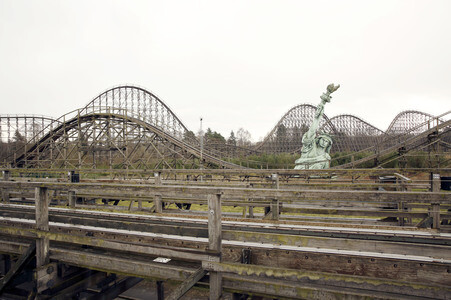 Jubiläumsfahrt auf Holzachterbahn Colossos im Heide Park Resort Soltau