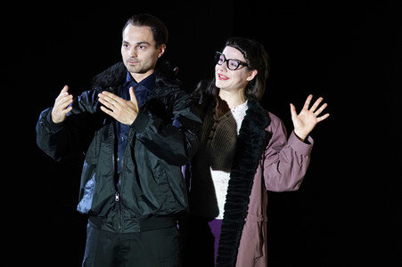 Theaterprobe 'Die stillen Trabanten' in Berlin