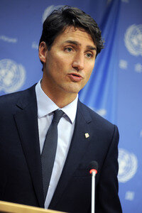 UN-Pressekonferenz  mit Justin Trudeau in New York