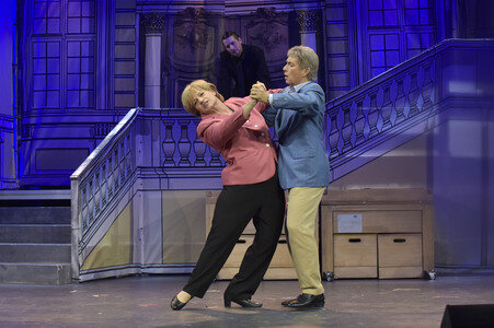 Theaterprobe 'Miss Merkel - Mord in der Uckermark' in Berlin