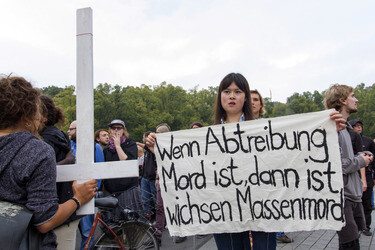Gegendemonstration zum 'Marsch für das Leben', Berlin