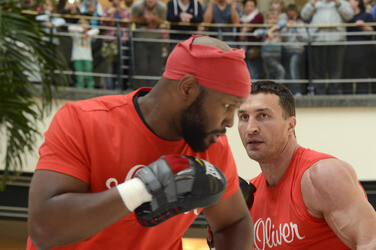 Wladimir Klitschko trainiert im Einkaufszentrum, Oberhausen