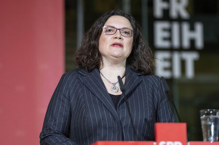 Pressestatement von Andres Nahles in Berlin