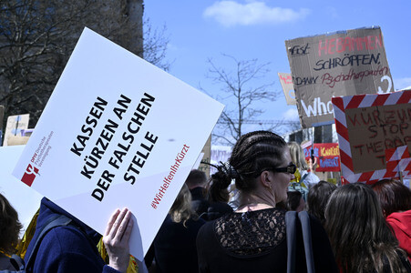 Großdemonstration von Psychotherapeuten gegen geplante Honorarkürzungen in Berlin