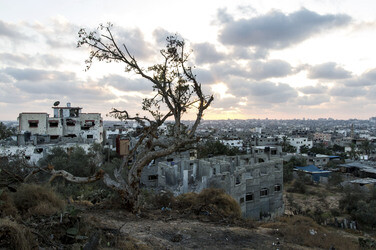 Die Aussicht auf Gaza City im Gazastreifen