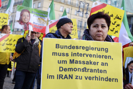 Proteste gegen die iranische Regierung in Berlin