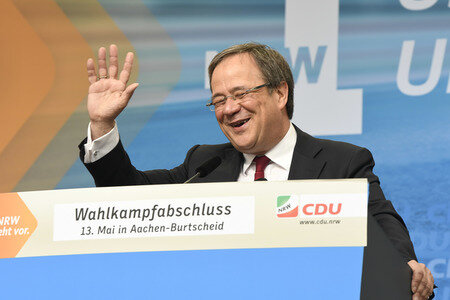 Abschlussveranstaltung der CDU im NRW Wahlkampf in Aachen