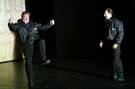 Theaterprobe 'Die stillen Trabanten' in Berlin