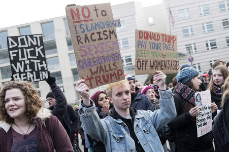 Protest gegen Trump-Politik in Berlin