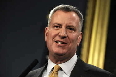 Bill de Blasio Pressekonferenz, New York