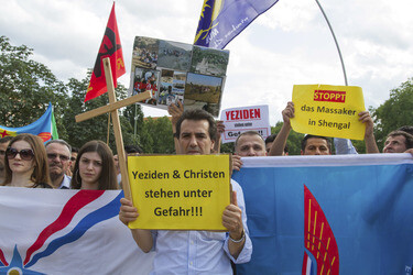 Demonstration der Jesiden, Berlin