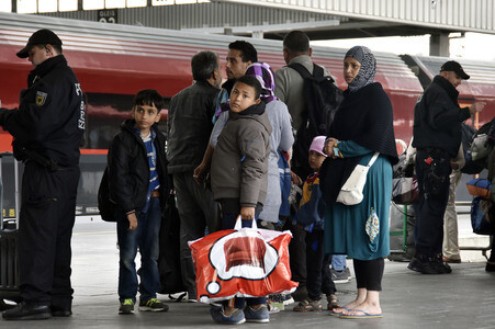 Ankunft der Flüchtlinge am Hauptbahnhof München