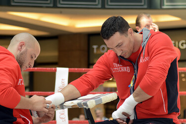 Wladimir Klitschko trainiert im Einkaufszentrum, Oberhausen