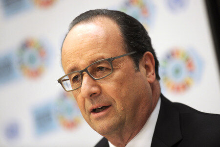 Francois Hollande Pressekonferenz bei der UN in New York