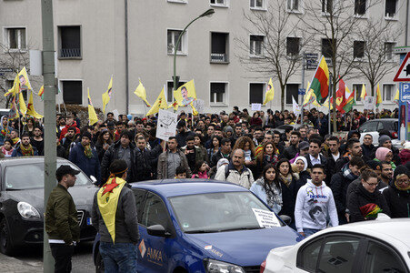Kurden-Demonstration in Frankfurt