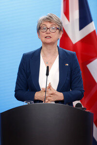 Pressekonferenz mit Johann Wadephul und Yvette Cooper in Berlin