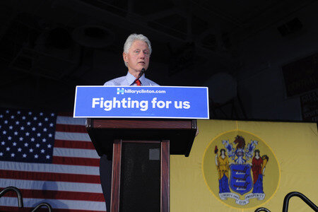 Wahlkampfrede von Bill Clinton in Edison