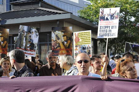 Protest gegen das Vorgehen der türkischen Regierung nach dem gescheiterten Militärputsch