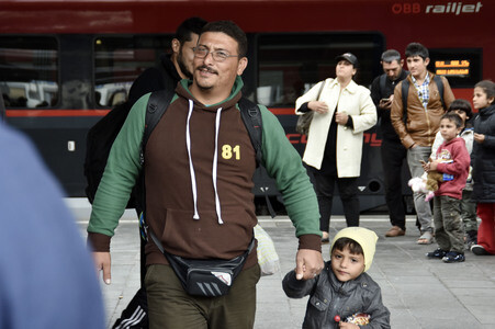 Ankunft der Flüchtlinge am Hauptbahnhof München