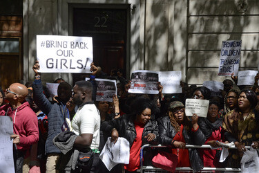 Protest gegen die Entführung von über 200 nigerianischen Mädchen, London