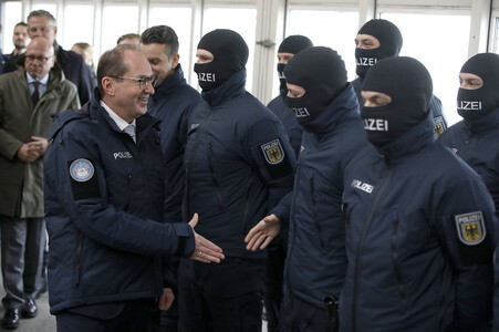 Indienststellung der Drohnenabwehreinheit der Bundespolizei in Ahrensfelde