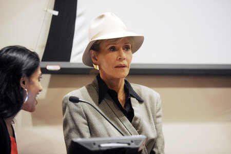 Jane Fonda spricht beim ROC Meeting in New York