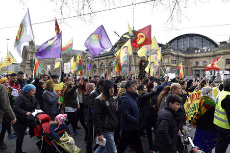 Kurden-Demonstration in Frankfurt