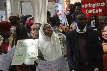 Protest gegen die Entführung von über 200 nigerianischen Mädchen, London