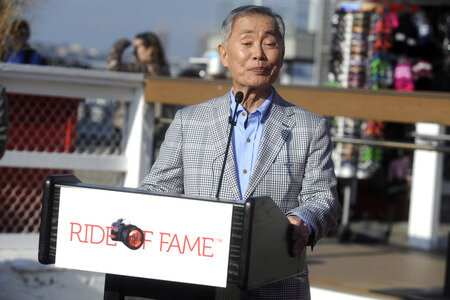 George Takei is inducted into the Ride of Fame in New York