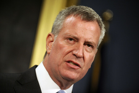Bill de Blasio Pressekonferenz  in New York