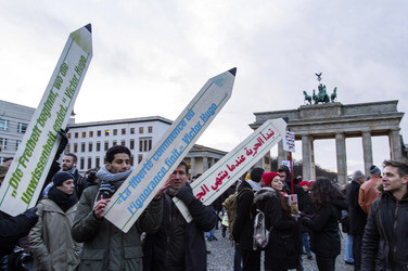 Mahnwache für die Pariser Terroropfer, Berlin