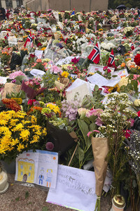 Trauer nach dem Tod von König Harald V. von Norwegen in Oslo